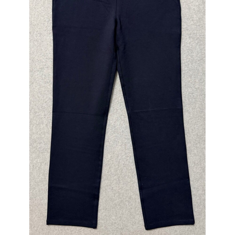 Quince Ultra Stretch Ponte Straight Leg Pants Size Medium Navy Ankle Length - Picture 4 of 10